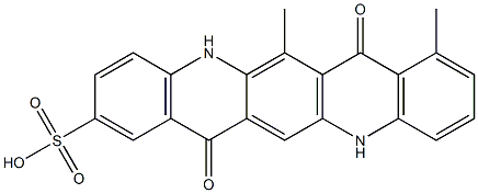 5,7,12,14-Tetrahydro-6,8-dimethyl-7,14-dioxoquino[2,3-b]acridine-2-sulfonic acid 구조식 이미지