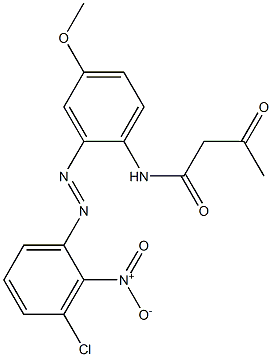 2-Acetyl-2'-(3-chloro-2-nitrophenylazo)-4'-methoxyacetanilide Structure