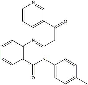 3-(4-Methylphenyl)-2-(3-pyridinylcarbonylmethyl)quinazolin-4(3H)-one Structure