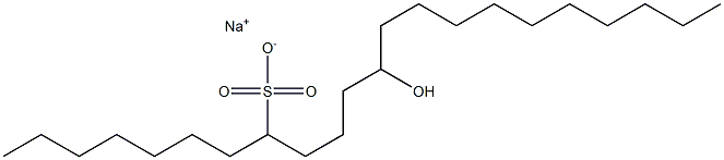 12-Hydroxydocosane-8-sulfonic acid sodium salt Structure