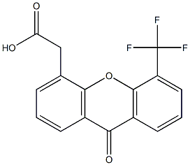 5-(Trifluoromethyl)-9-oxo-9H-xanthene-4-acetic acid 구조식 이미지