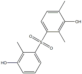 3,3'-Dihydroxy-2,2',4-trimethyl[sulfonylbisbenzene] Structure