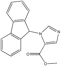 1-(9H-Fluoren-9-yl)-1H-imidazole-5-carboxylic acid methyl ester 구조식 이미지