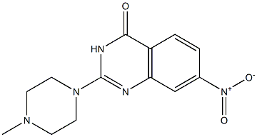 2-[4-Methyl-1-piperazinyl]-7-nitroquinazolin-4(3H)-one 구조식 이미지