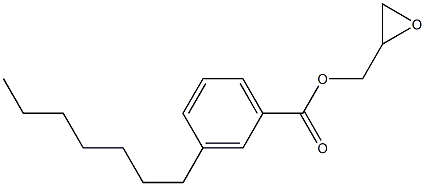 3-Heptylbenzoic acid glycidyl ester Structure