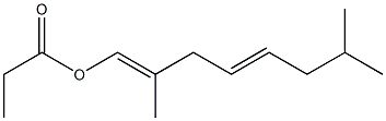 Propionic acid 2,7-dimethyl-1,4-octadienyl ester 구조식 이미지