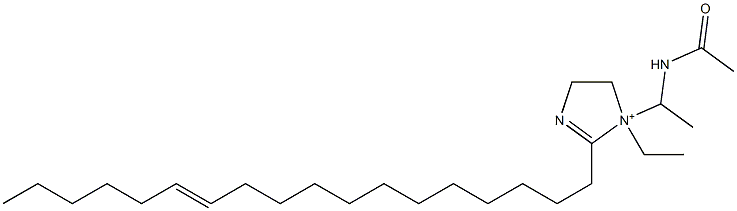 1-[1-(Acetylamino)ethyl]-1-ethyl-2-(12-octadecenyl)-2-imidazoline-1-ium 구조식 이미지