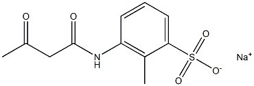 3-(Acetoacetylamino)-2-methylbenzenesulfonic acid sodium salt 구조식 이미지