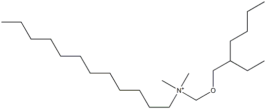 N-[[(2-Ethylhexyl)oxy]methyl]-N,N-dimethyl-1-dodecanaminium 구조식 이미지