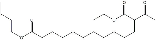 2-Acetyltridecanedioic acid 1-ethyl 13-butyl ester 구조식 이미지