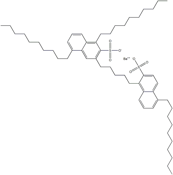 Bis(1,5-didecyl-2-naphthalenesulfonic acid)barium salt Structure