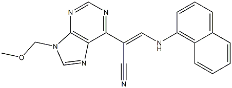 9-(Methoxymethyl)-6-[(Z)-1-cyano-2-(1-naphtylamino)ethenyl]-9H-purine 구조식 이미지