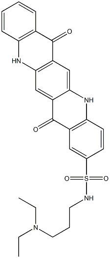 N-[3-(Diethylamino)propyl]-5,7,12,14-tetrahydro-7,14-dioxoquino[2,3-b]acridine-2-sulfonamide 구조식 이미지