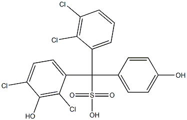 (2,3-Dichlorophenyl)(2,4-dichloro-3-hydroxyphenyl)(4-hydroxyphenyl)methanesulfonic acid Structure