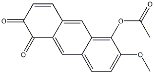 Acetic acid 2-methoxy-5,6-dihydro-5,6-dioxoanthracen-1-yl ester Structure