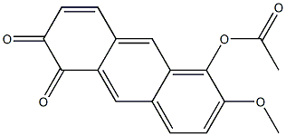 Acetic acid 2-methoxy-5,6-dihydro-5,6-dioxoanthracen-1-yl ester 구조식 이미지