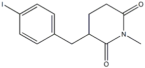 3-(4-Iodobenzyl)-1-methylpiperidine-2,6-dione 구조식 이미지