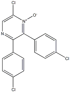 6-Chloro-2,3-bis(4-chlorophenyl)pyrazine 1-oxide Structure