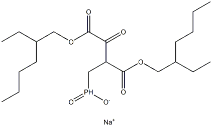 2,3-Bis(2-ethylhexyloxycarbonyl)-3-oxopropylphosphinic acid sodium salt Structure
