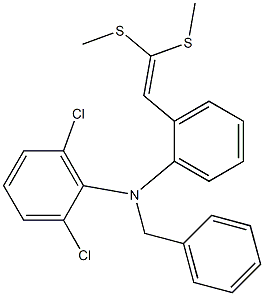 N-Benzyl-N-(2,6-dichlorophenyl)-2-[2,2-bis(methylthio)vinyl]aniline 구조식 이미지