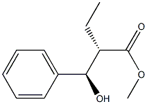 (2S,3R)-2-Ethyl-3-hydroxy-3-phenylpropionic acid methyl ester 구조식 이미지