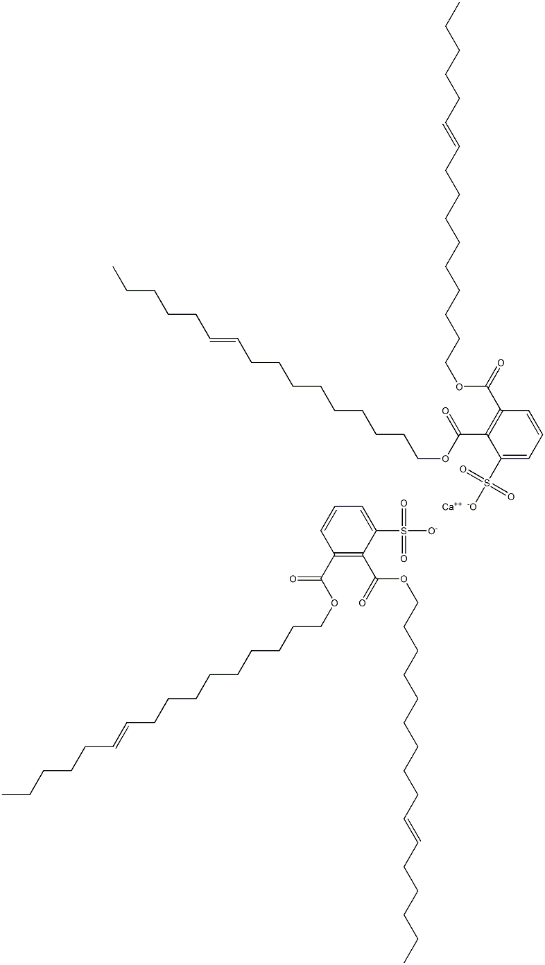 Bis[2,3-di(10-hexadecenyloxycarbonyl)benzenesulfonic acid]calcium salt 구조식 이미지