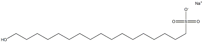 17-Hydroxyheptadecane-1-sulfonic acid sodium salt 구조식 이미지