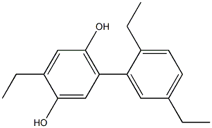 2-Ethyl-5-(2,5-diethylphenyl)benzene-1,4-diol Structure