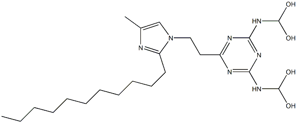 [6-[2-(4-Methyl-2-undecyl-1H-imidazol-1-yl)ethyl]-1,3,5-triazine-2,4-diylbisimino]bis(methanediol) Structure