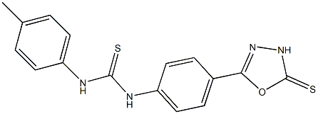 1-(4-Methylphenyl)-3-[4-[(5-thioxo-4,5-dihydro-1,3,4-oxadiazol)-2-yl]phenyl]thiourea Structure
