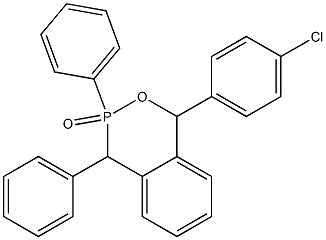 1-(4-Chlorophenyl)-3,4-diphenyl-3,4-dihydro-1H-2,3-benzoxaphosphorin 3-oxide Structure