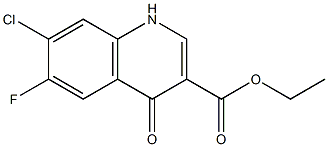 7-Chloro-6-fluoro-1,4-dihydro-4-oxoquinoline-3-carboxylic acid ethyl ester 구조식 이미지