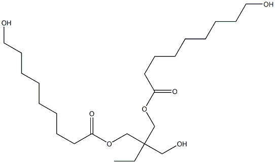 Bis(9-hydroxynonanoic acid)2-ethyl-2-(hydroxymethyl)-1,3-propanediyl ester Structure