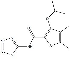 3-Isopropyloxy-4,5-dimethyl-N-(1H-tetrazol-5-yl)thiophene-2-carboxamide Structure