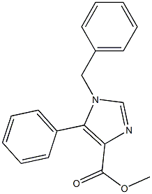 1-Benzyl-5-phenyl-1H-imidazole-4-carboxylic acid methyl ester 구조식 이미지