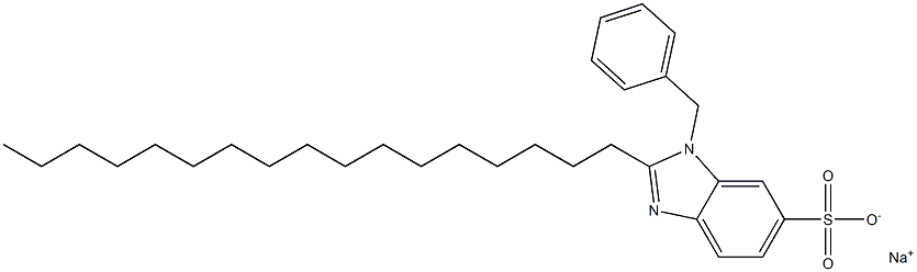 1-Benzyl-2-heptadecyl-1H-benzimidazole-6-sulfonic acid sodium salt Structure