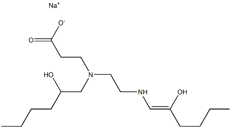 3-[N-(2-Hydroxyhexyl)-N-[2-(2-hydroxy-1-hexenylamino)ethyl]amino]propionic acid sodium salt 구조식 이미지