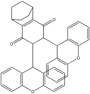 1,2,3,4,5,6,7,8-Octahydro-6,7-bis(9H-xanthen-9-yl)-1,4-ethanonaphthalene-5,8-dione 구조식 이미지