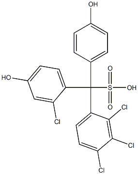 (2-Chloro-4-hydroxyphenyl)(2,3,4-trichlorophenyl)(4-hydroxyphenyl)methanesulfonic acid 구조식 이미지
