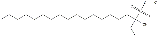 3-Hydroxynonadecane-3-sulfonic acid potassium salt 구조식 이미지