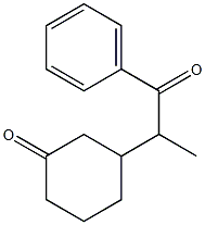 3-(1-Methyl-2-oxo-2-phenylethyl)cyclohexanone Structure