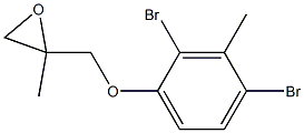 2,4-Dibromo-3-methylphenyl 2-methylglycidyl ether 구조식 이미지