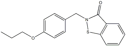 2-[4-Propoxybenzyl]-1,2-benzisothiazol-3(2H)-one 구조식 이미지