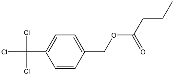 Butyric acid 4-(trichloromethyl)benzyl ester 구조식 이미지