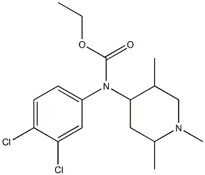 N-(3,4-Dichlorophenyl)-N-(1,2,5-trimethylpiperidin-4-yl)carbamic acid ethyl ester 구조식 이미지