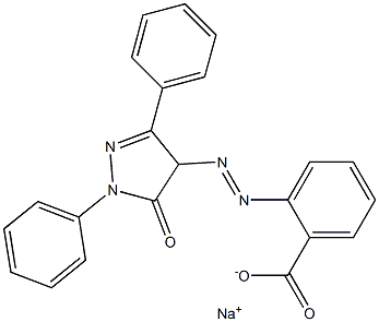 2-(5-Oxo-1,3-diphenyl-2-pyrazolin-4-ylazo)benzoic acid sodium salt Structure