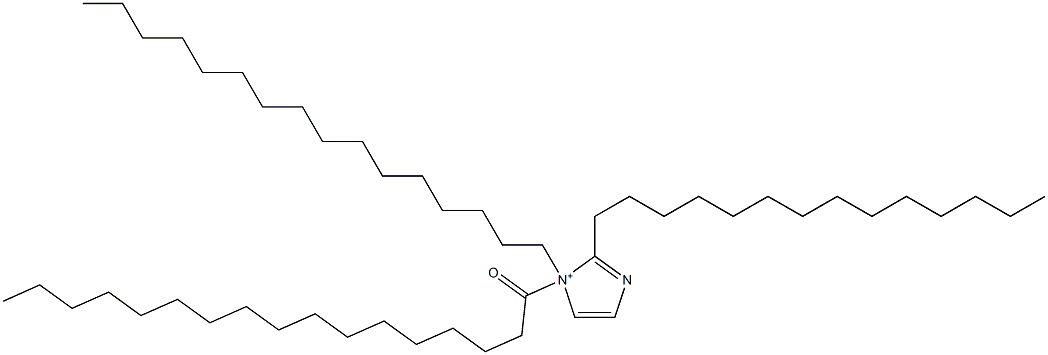 1-Hexadecyl-1-heptadecanoyl-2-tetradecyl-1H-imidazol-1-ium 구조식 이미지