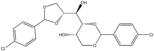 1-O,3-O:5-O,6-O-Bis(4-chlorobenzylidene)-D-glucitol 구조식 이미지