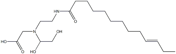 N-(1,2-Dihydroxyethyl)-N-[2-(10-tridecenoylamino)ethyl]aminoacetic acid 구조식 이미지