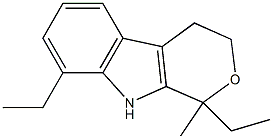 1,8-Diethyl-1-methyl-1,3,4,9-tetrahydropyrano[3,4-b]indole Structure
